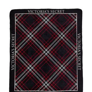 Victoria's Secret Red and Black Plaid Throw